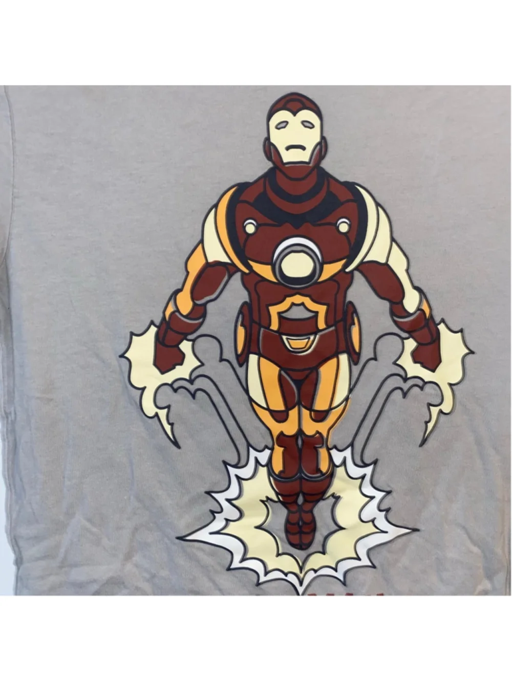 Boys Gap Marvel Iron Man Gray Short Sleeve Tee XL